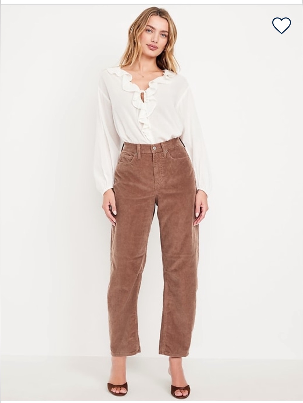 Old Navy High-Rise Barrel Leg Corduroy Pants — Size 18